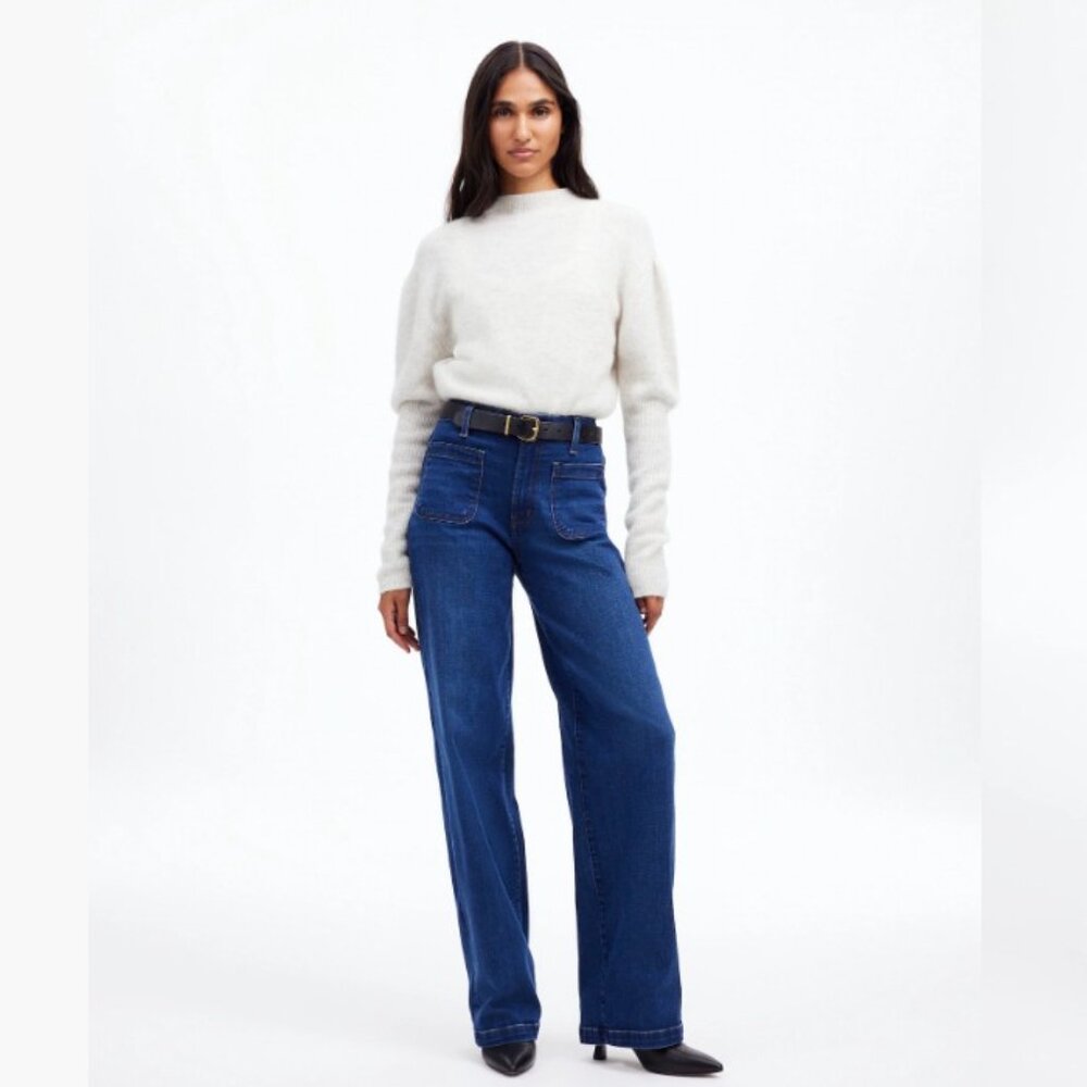 Madewell | Emmett Wide-Leg Full Length Jean | Patch Pocket Edition | Size 27